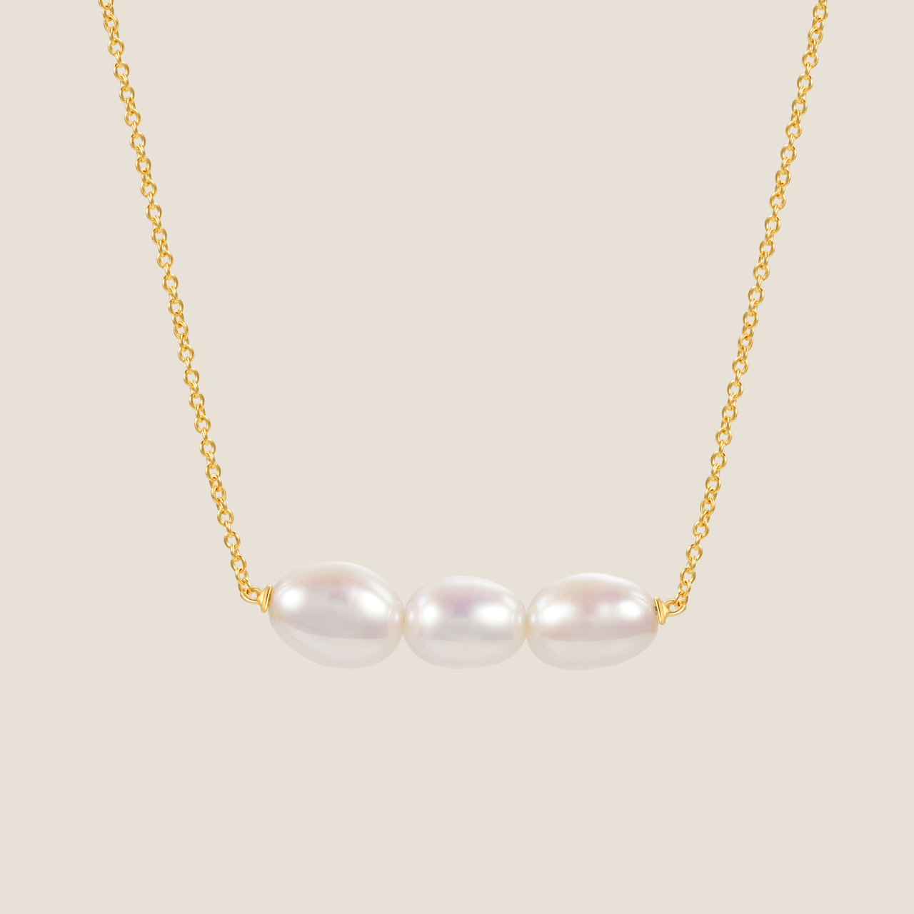 Baroque Pearl Trio Chain Necklace – Gold Star Jewelry Co.